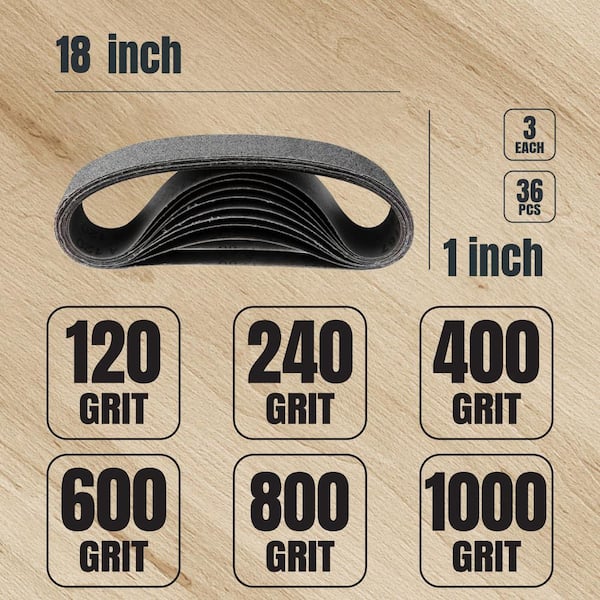 POWERTEC x 18 Each of 120/240/400/600/800/1000 Grits