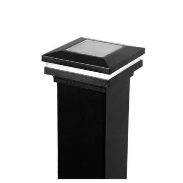 Black Integrated LED Solar Deck Rail Light