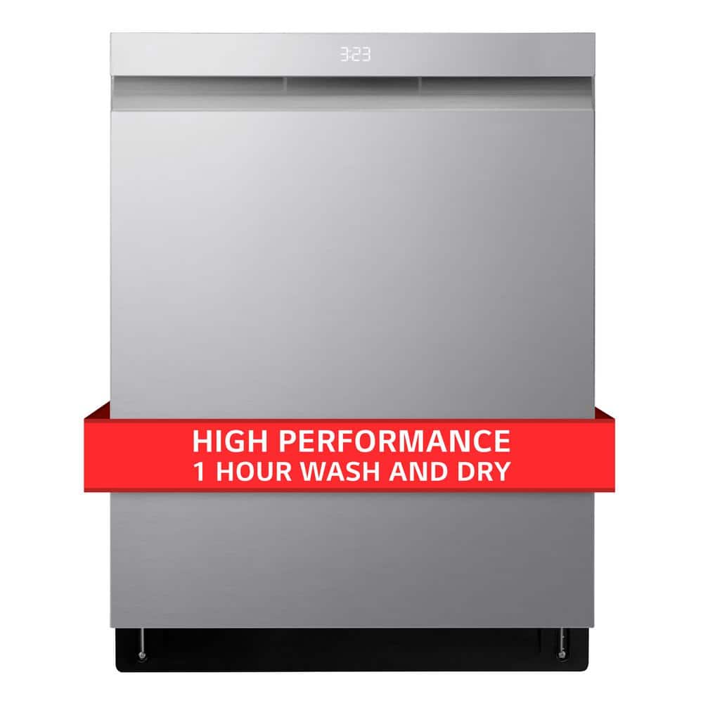 LG 24 in. PrintProof Stainless Steel Smart Top Control Dishwasher with 1-Hour Wash and Dry, QuadWash Pro and Dynamic Dry