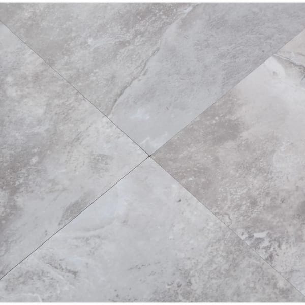 TrafficMaster - Ash Blended Slate 4 MIL x 12 in. W x 12 in. L Peel and Stick Water Resistant Vinyl Tile Flooring (30 sqft/case)