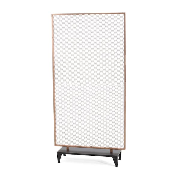 Ascutney 61 in. Rose Gold Brushed Brown 1-Panel Room Divider