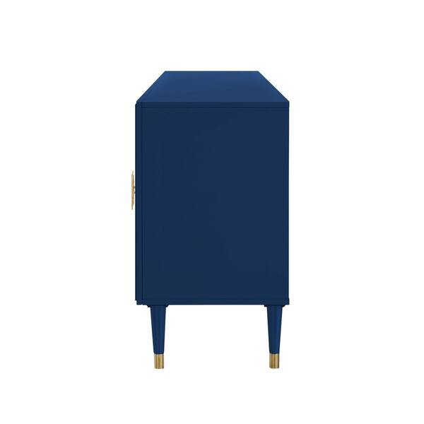 Inspired Home Keao Navy 2-Doors Sideboard With Adjustable Shelves