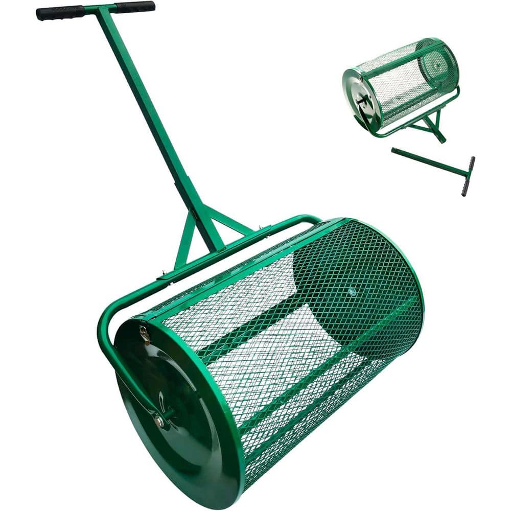 Green Metal 24 in. Lawn Roller, Compost and Peat Moss Spreader Roller price history on PriceWatchPro