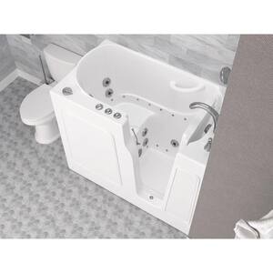 HD Series 46 in. Right Drain Quick Fill Walk-In Whirlpool and Air Bath Tub with Powered Fast Drain in White