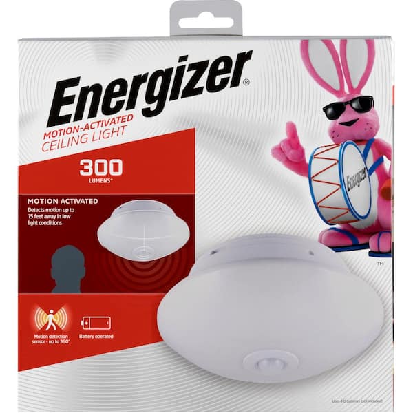 Energizer Battery Operated Motion-Activated LED Ceiling Night Light, 1 Bulb, 1-Pack