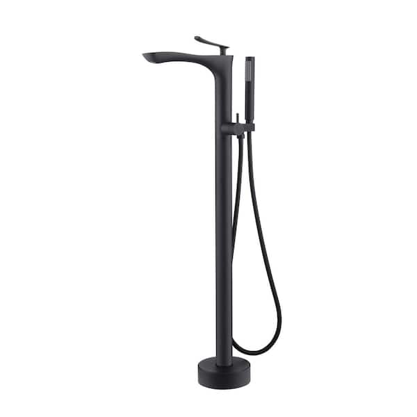 Barclay Products Kayla Single-Handle Freestanding Tub Faucet with Hand Shower in Matte Black