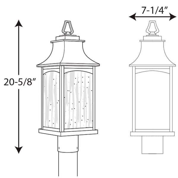 Villa Portable Post Lantern with Bronze Finish 