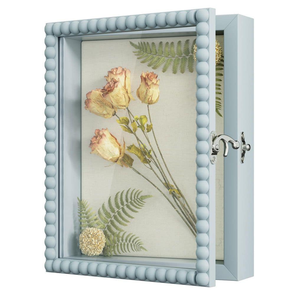 シャドーボックス Blue 11 in. x 14 in. Wood Shadow Box TN0029 - The Home Depot