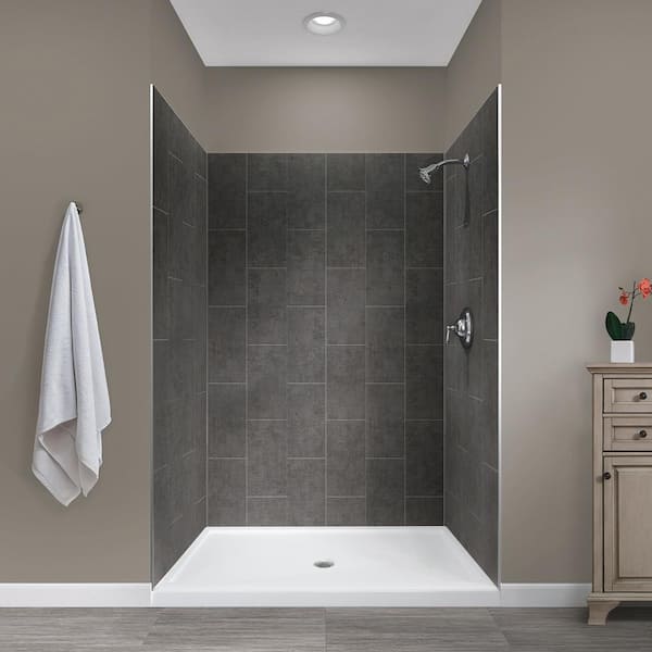 CRAFT + MAIN JETCOAT 34 in. x 48 in. x 78 in. Shower Kit in Slate