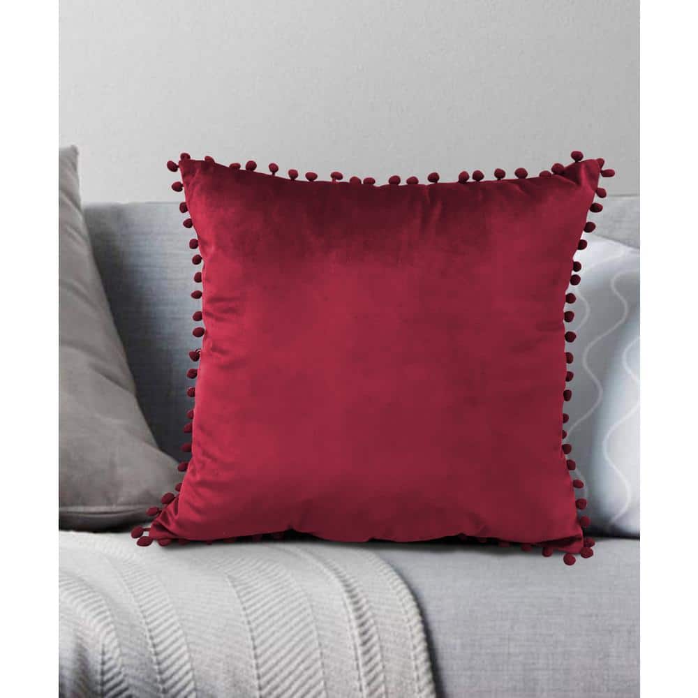 Harper Lane Emerson Velvet Embossed Throw Pillow Beige 18x18