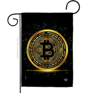 13 in. x 18.5 in. Bitcoin Garden Flag Double-Sided Novelty Decorative Vertical Flags