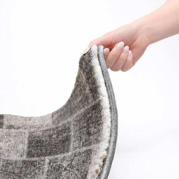 Dream Shag Premium Machine Washable Abstract ADS772 Gray 2 ft. x 3 ft. Accent Rug