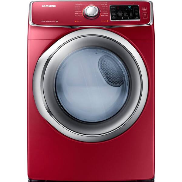 Samsung 7.5 cu. ft. Electric Dryer with Steam in Merlot