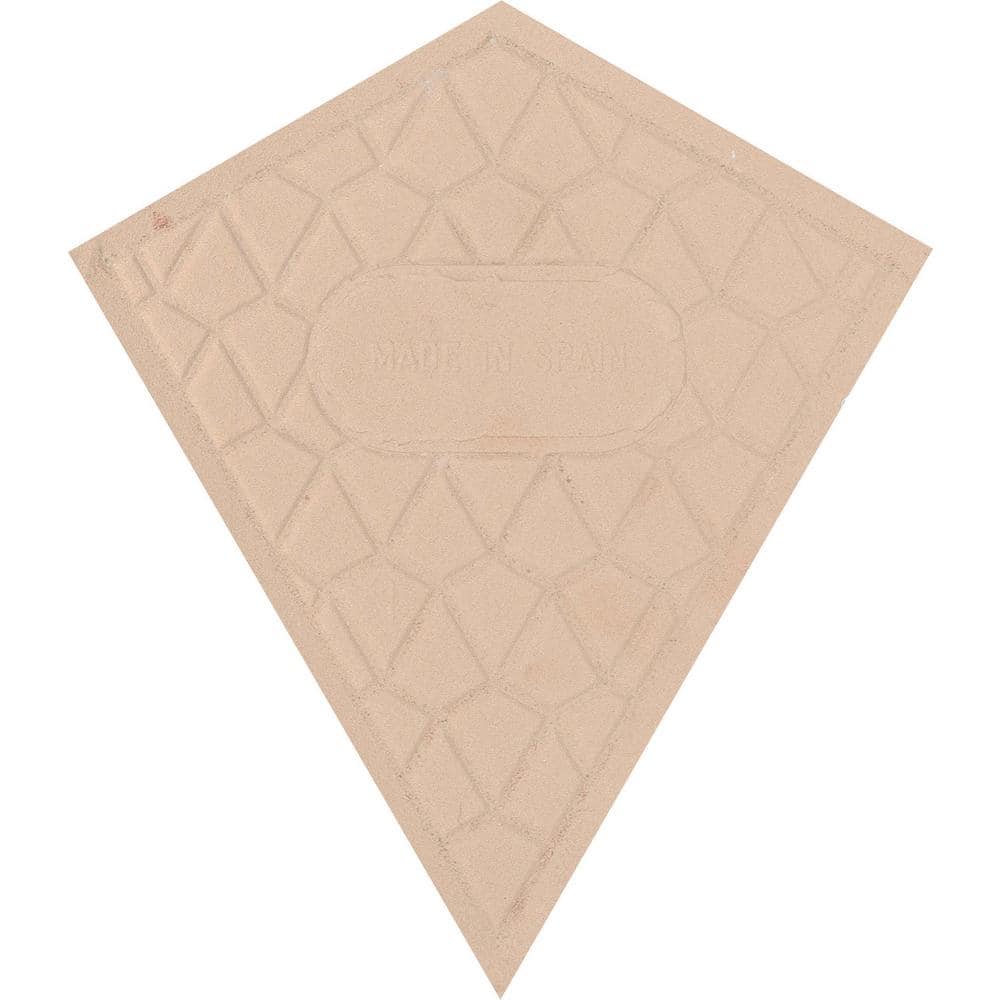 Skite Glossy White Diamond Ceramic Wall Tile, 6.3'' x 7.27''