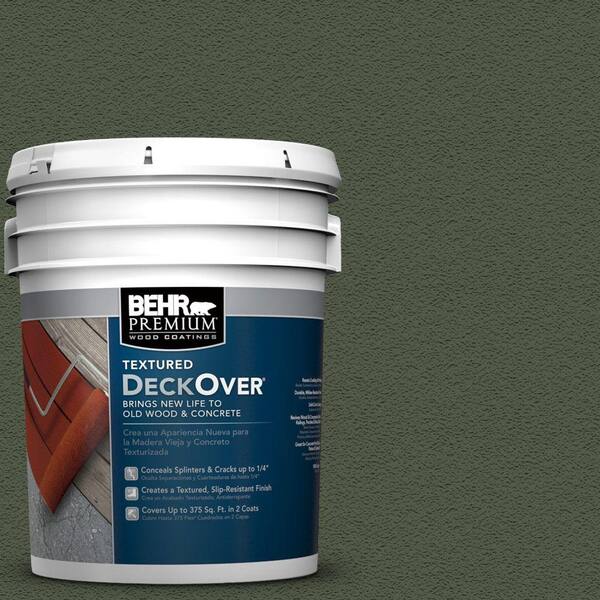 BEHR Premium Textured DeckOver 5 gal. #SC-120 Ponderosa Green Textured Solid Color Exterior Wood and Concrete Coating