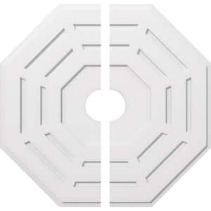 1 in. P X 15 in. C X 38 in. OD X 6 in. ID Westin Architectural Grade PVC Contemporary Ceiling Medallion, Two Piece