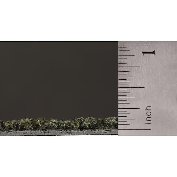 24 in. x 24 in. Textured Loop Carpet - Advance -Color Wooden Green