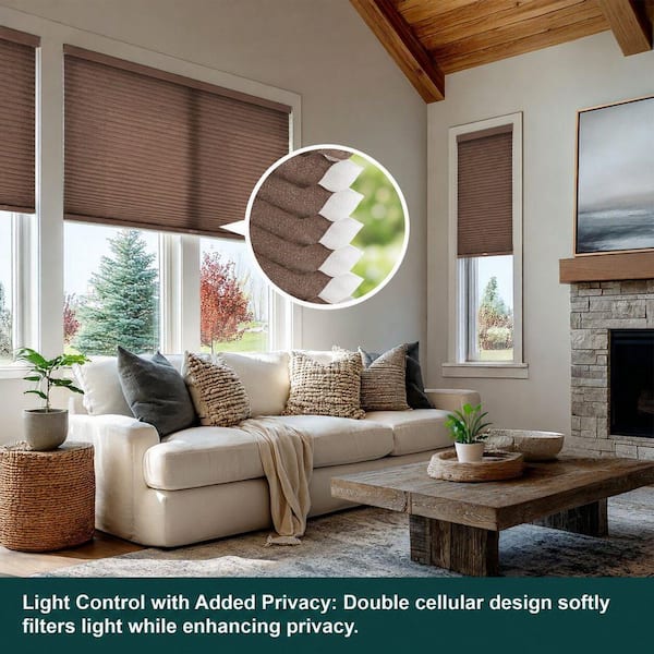 Chicology Cut-to-Width Mocha Cordless Polyester Light Filtering