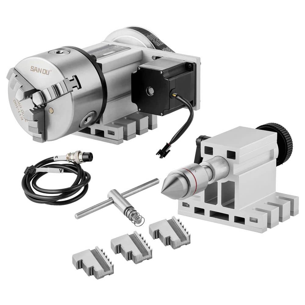 SKYSHALO K11 100mm Dividing Head with 3-Jaw Chuck, 4th Axis