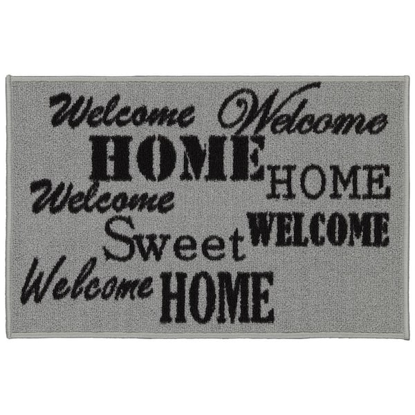 Ottomanson Welcome Collection Non-Slip Rubberback Home Design 2x3