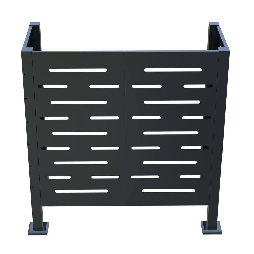 48 in. Metal Garden Fence, Air Conditioner Fence for Outdoor Units, Metal P