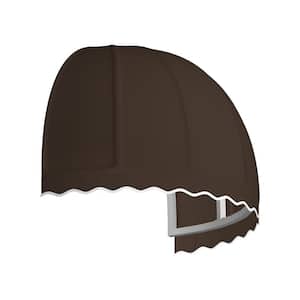 3.38 ft. Bostonian Dome Style Door/Window Fixed Awning (27.25 in. H x 20.25 in. D) in Brown