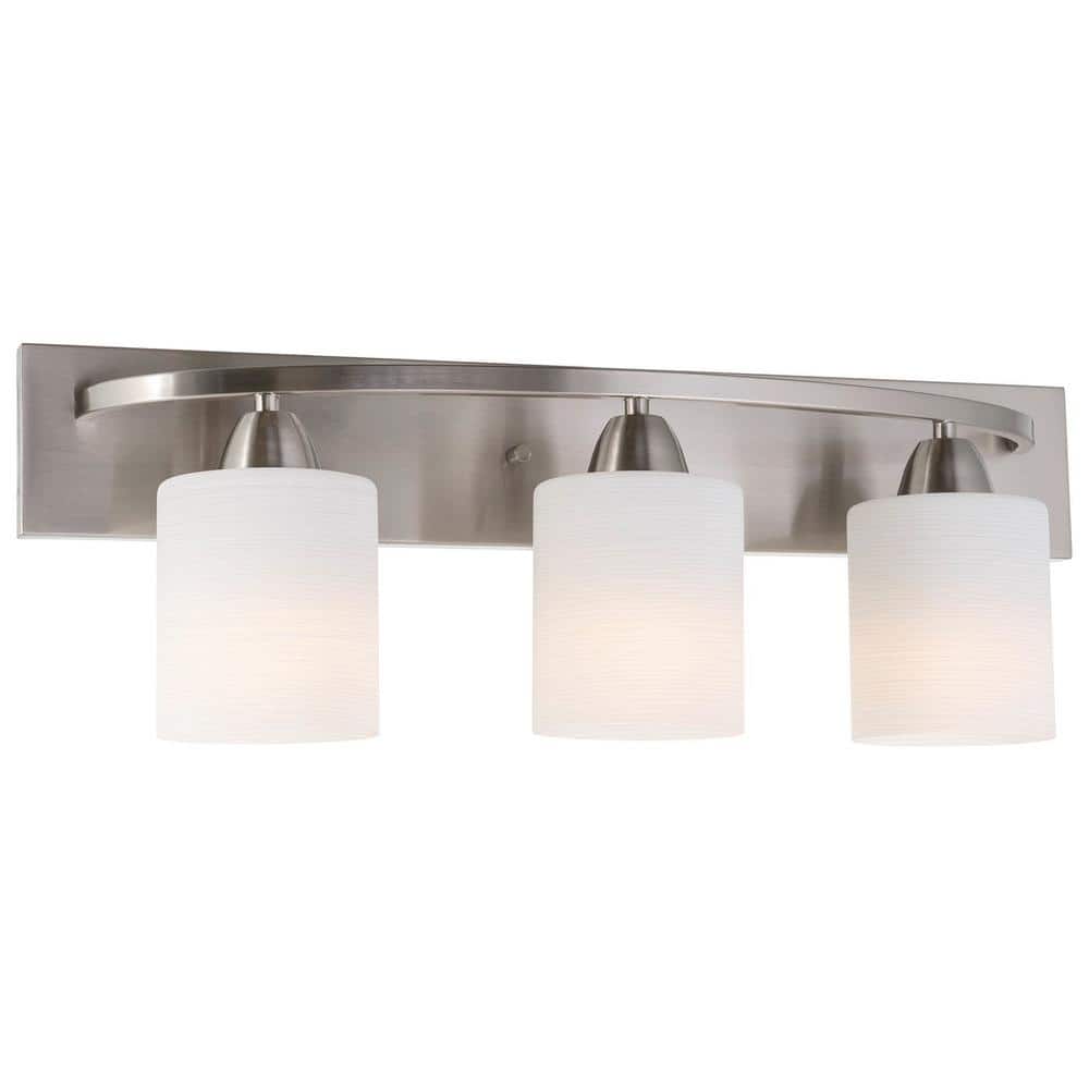 Kira Home Claremont 24 in. 3-Lights Brushed Nickel Modern Bathroom Vanity Light RV-WB7846-3-BN ...