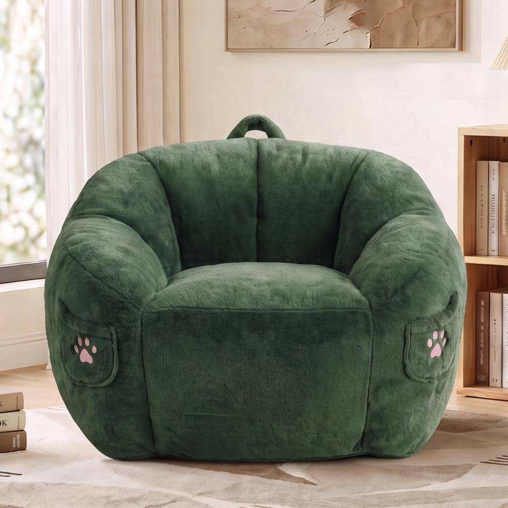 Bean Bag Chair for Adults, Fluffy Memory Foam Bean Bag Couch Sofa with Back Support & Pocket,  Reading Chair, Floor Sofa price history on PriceWatchPro