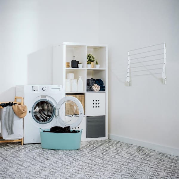 STEP UP White 34 in. W x 20.5 in D x 4 in. H Metal Wall Mounted