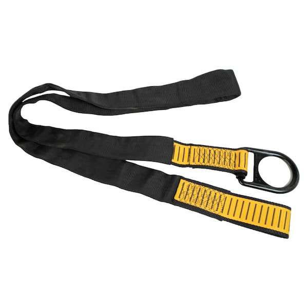 DEWALT 6 Ft. Lanyard, Twin, 4' to 6' Stretch Lanyard w/Steel Snap Hook &  Rebar Hooks on Anchor End in Yellow & Black DXFP613130 - The Home Depot