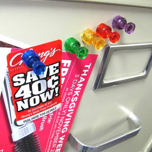 Clear Magnetic Push Pins (50 Pack)