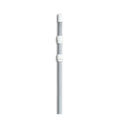 5 ft. - 12 ft. Silver Adjustable Swimming Pool Telescopic Pole for Vacuums and Skimmers