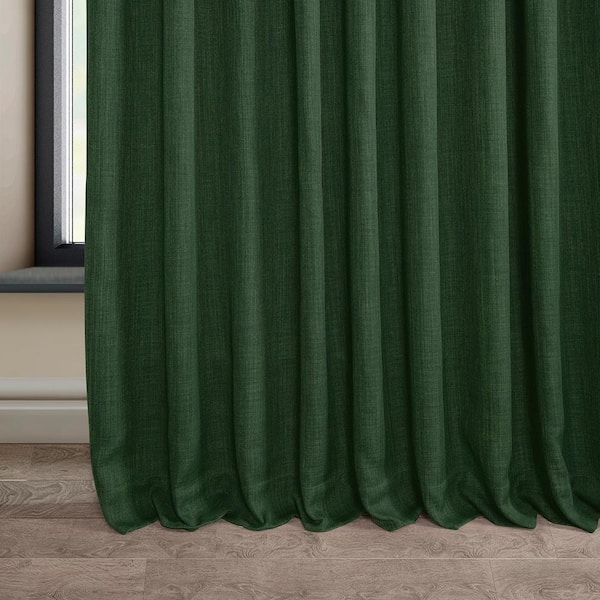Exclusive Fabrics & Furnishings Key Green Faux Linen Extra Wide