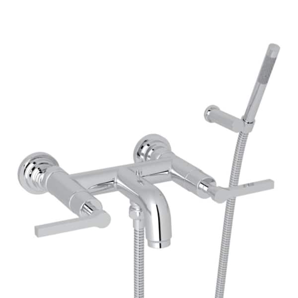 Lombardia And Avanti 2-Handle Claw Foot Tub Faucet In Polished Chrome