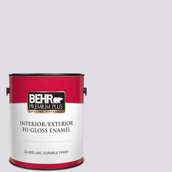 BEHR PREMIUM PLUS 1 gal. #660E-1 Lavender Lace Hi-Gloss Enamel Interior/Exterior Paint