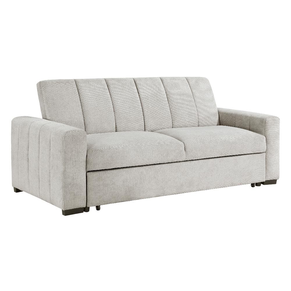 Pagosa 85 in. W. Straight Arm Textured Fabric Rectangle Convertible Sofa wi