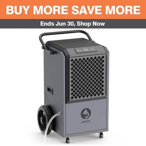 305 pt. 9,000 sq.ft. Bucketless Commercial and Industrial Dehumidifier in Black, NEMA 5-20 Receptacle