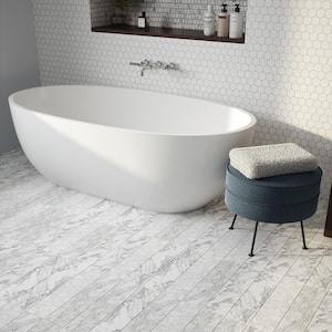 Venato White 6 in x 18 in Honed Subway Marble Wall and Floor Tile (7.5 Sq. Ft./Case)