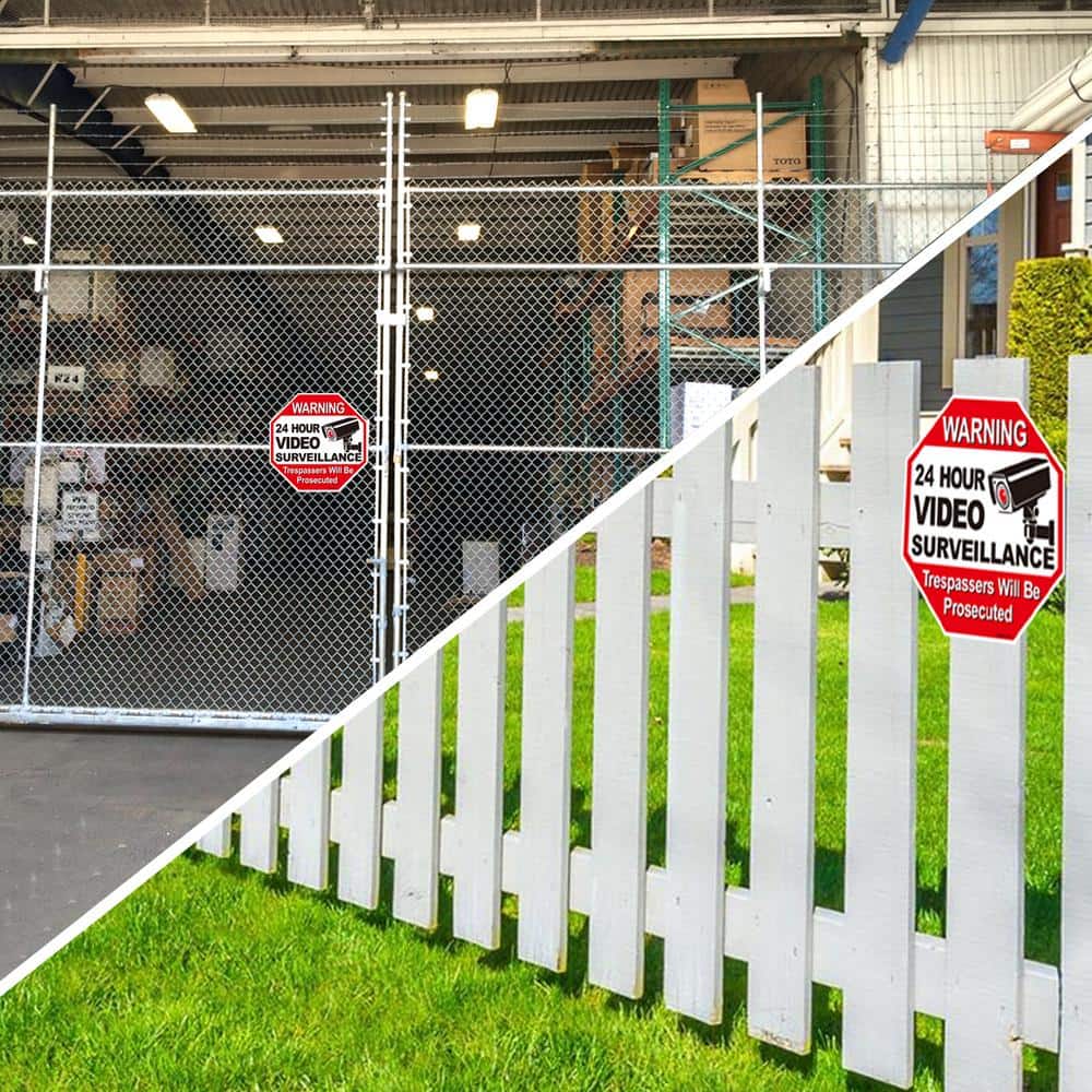 24 Hour Video Surveillance, Trespassers Will Be Prosecuted Aluminum Warning Sign