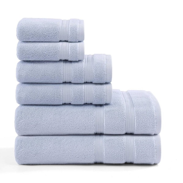 Harborside Brunnera Blue 6-Piece Terry Cotton Towel Set