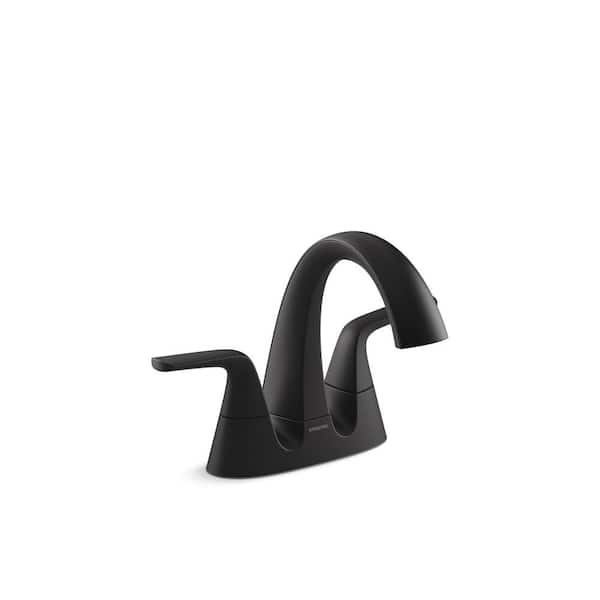 Sterling Medley Centerset bathroom sink faucet 0.5 GPM in Matte Black