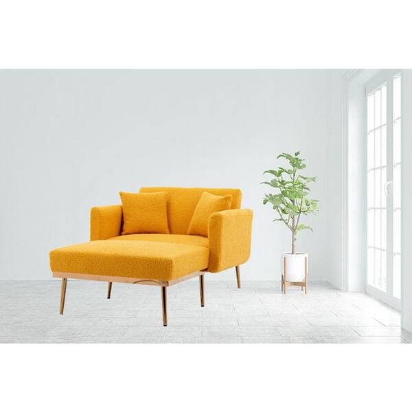 yellow suede chair