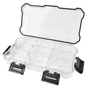 12 in. 9-Compartment Waterproof Storage Bin Small Parts Organizer (2-Pack)
