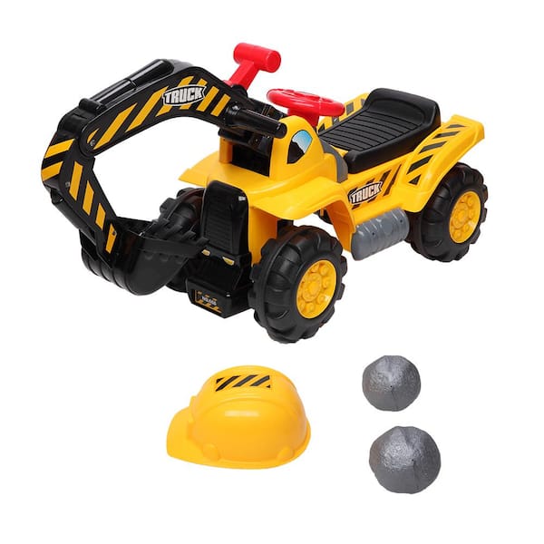 Karl home Kids Ride On Excavator, Outdoor Digger Truck Toy