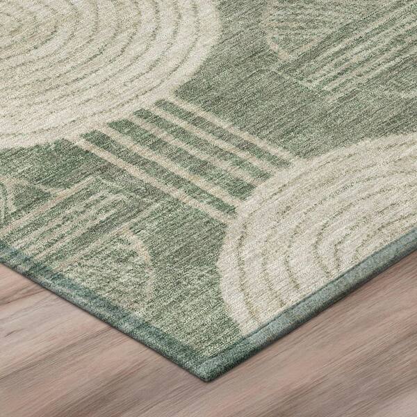 Chantille Machine Washable Indoor/Outdoor Abstract ACN3064 Basil 10 ft. x 14 ft. Area Rug