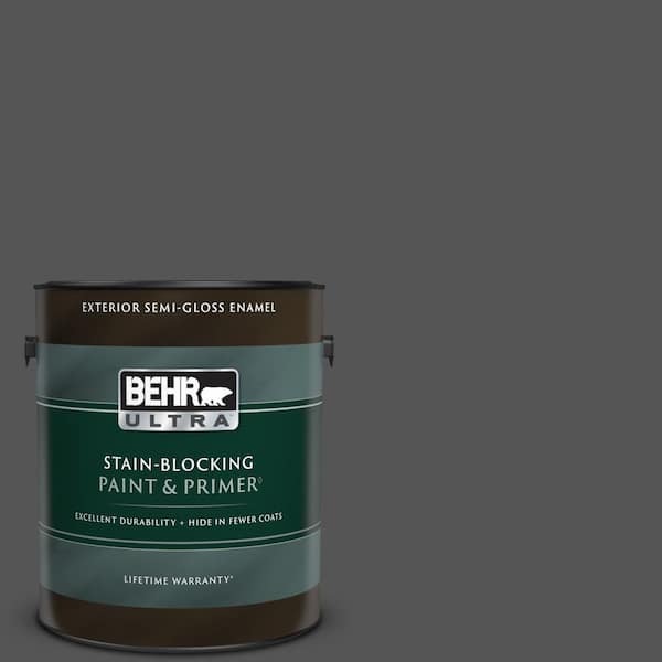 BEHR ULTRA 1 gal. PPU2501 Carbon Copy SemiGloss Enamel Exterior