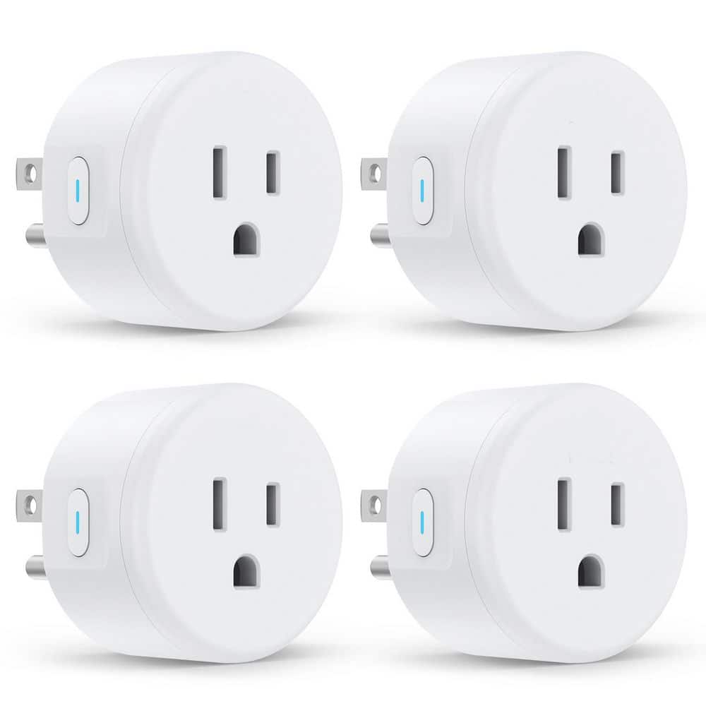 15 Amp 120-Volt WiFi Smart Plug Grounding Connector White 4-Pack Remote Control Timer Voice Compatible price history on PriceWatchPro