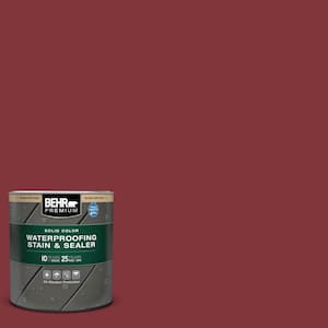 1 qt. #S-H-170 Red Brick Solid Color Waterproofing Exterior Wood Stain and Sealer