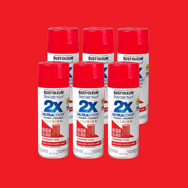 Rust-Oleum Painter's Touch 2X 12 oz. High Gloss Strawberry Fields Ultra Cover General Purpose Spray Paint (Case of 6)