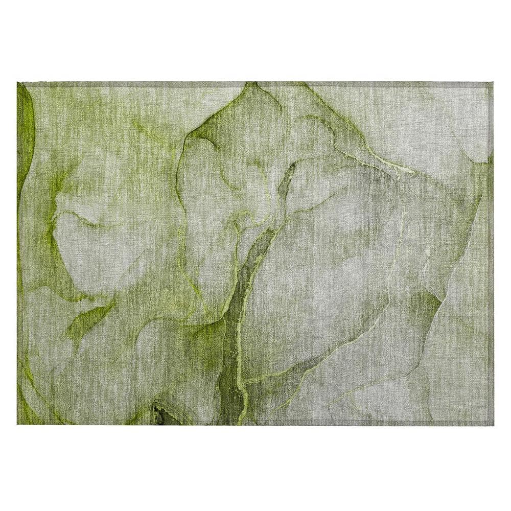 Olive Green 2 ft. x 3 ft. Abstract Indoor/Outdoor Area Rug price history on PriceWatchPro